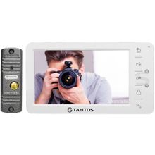 TANTOS Комплект видеодомофона CVBS Tantos Amelie SD + Walle+ Медь Асфальт с картой памяти