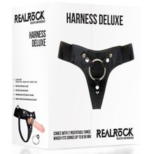 Shots Media BV Черные трусики Harness Deluxe для страпона O-ring