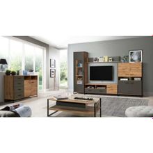 Олмеко Гостиная Доната 2 Дуб Вотан Диамант серый