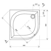 Душевой поддон Ravak Elipso (A224401210) 80x80