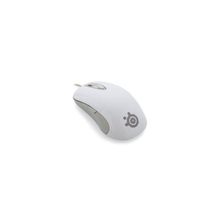 мышь SteelSeries SENSEI RAW Frost Blue, лазерная, 5670dpi, USB, белая, подсветка- голубая, 62159