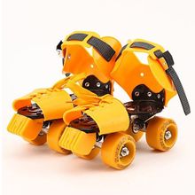 Joerex Роликовые коньки JOEREX 5037 детские четырехколесные (желтый)