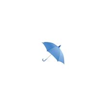 Синий женский зонт-трость полуавтоматический в телескопическом футляре