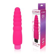 Bior toys Розовый силиконовый вибратор Cosmo - 15 см. (розовый)