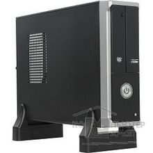 EXEGATE EX249478RUS Корпус Slim Minitower  MI-205L <Black-Silver, БП M300, 80mm, mATX, с выключателем, 2 SATA>