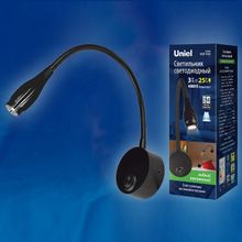 Uniel Бра Uniel ULT-F22 ULT-F22-3W 4000K IP20 BLACK ID - 424746