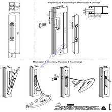 8CI 245 Защелка Бета с  ключом  (черная 9005) 25 шт.