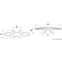 Osculati Bull Dog cleat 158 mm, 40.131.16