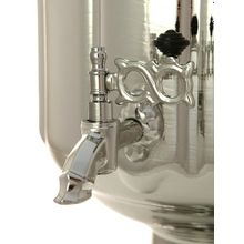 Электрический самовар 10 литров с никелированным покрытием "цилиндр" с автоматическим отключением при закипании, арт. 121040к