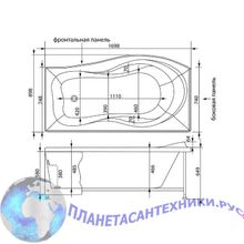 Панель фронтальная Aquanet Borneo 170 L черная