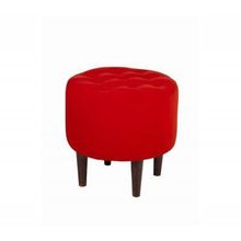 Мебельстория Пуф Рона-1 красный велюр ID - 310775