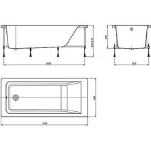 Акриловая ванна Roca Easy 170x70