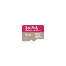 карта памяти TransFlash 8Gb MicroSDHC Class 10 UHS-I SanDisk Extreme Pro, SDSDQXP-008G