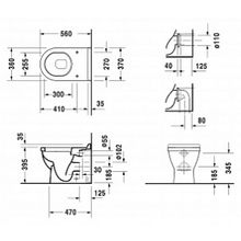 Унитаз приставной Duravit Starck 3 0124090000