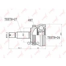 Шрус Наружный | Перед Прав Лев | LYNXauto арт. CO3633A