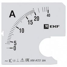 Шкала сменная для A721 20 5А-1,5 |  код. s-a721-20 |  EKF