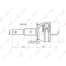 Шрус Наружный | Перед Прав Лев | LYNXauto арт. CO3675