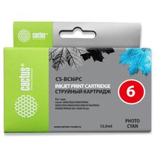 Картридж струйный Cactus CS-BCI6PC светло-голубой для Canon BJC-8200; PIXMA MP750  MP760  MP780  iP4