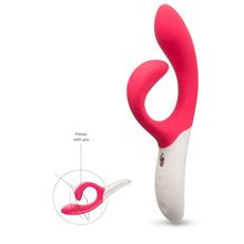 We-vibe Розовый вибромассажёр с клиторальным отростком We Vibe Nova Pink - 21,5 см. (розовый)