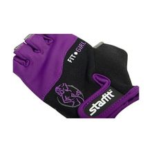 Перчатки для фитнеса STARFIT SU-113 черные фиолетовые серые р.M