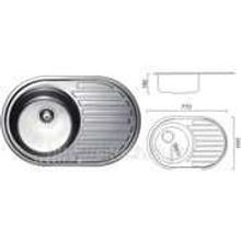 Мойка Frap F5077 глянец 0.8