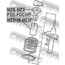 Отбойник Амортизатора | Перед Прав Лев | Ford Focus Cb8 2011- [Eu] Febest арт. FDDFOCIIIF