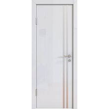  Двери "модерн" 506 al2 белый глянец вставка алюминий алюминиевая кромка дг