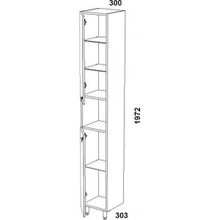 Шкаф-пенал Triton Реймс 30 L, 2 двери, белый