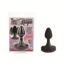 California Exotic Novelties Чёрный анальный плаг с 10 функциями FLEXI RISQUE - 11 см.