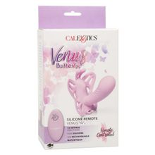 Нежно-розовая вибробабочка Silicone Remote Venus с пультом ДУ