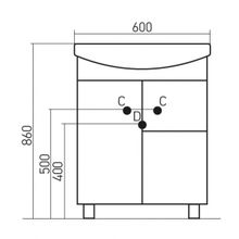 Mixline Мебель для ванной Танго 60 L