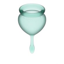 Набор темно-зеленых менструальных чаш Feel good Menstrual Cup (210710)