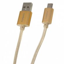 Кабель Rombica Digital Gold USB - Apple Lightning 1м текстиль алюмини