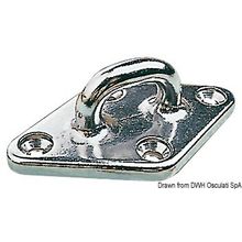 Osculati Eyebolt AISI316 w 4 screws 88x55 mm, 39.169.40