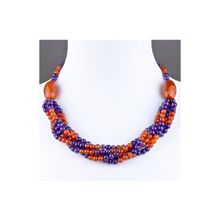 Бусики-Колечки Колье Сердолик, аметист "Колибри" арт. П4095