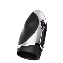 Черный вибромастурбатор NO.29 RECHARGEABLE PENIS HEAD VIBE (225775)