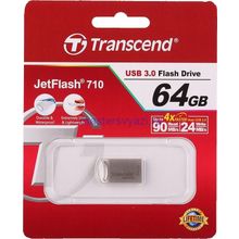 Флеш-накопитель 64Gb Transcend JetFlash 710, USB 3.0, металл
