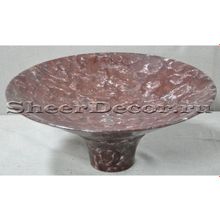 Раковина на полупьедестале Sheerdecor Flor 1522111 | Красная раковина