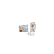 Hyperline PLUG-4P4C-P-C2 Телефонный разъем RJ-11 4P4C  3 µ" 3 микродюйма для телефонной трубки