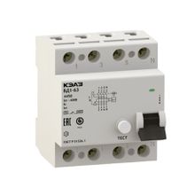Дифференциальный выключатель нагрузки  ВД1-63 4 полюса, 50А, Тип AC, 300мА | код. 221962 | КЭАЗ