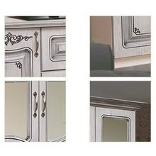 Стенка "Вивальди-1" компл.2 белое дерево, патина черная