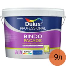 DULUX Bindo Facade база BC прозрачная краска для фасадов и цоколей (9л)   DULUX Bindo Facade база BC под колеровку краска для фасадов и цоколей (9л)