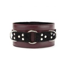 БДСМ Арсенал Бордовый ошейник Maroon Collar On The Strap (бордовый)