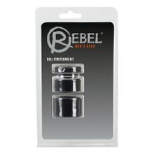 Orion Набор из 3 колец для утяжки мошонки Rebel Ball Stretching Kit (черный)