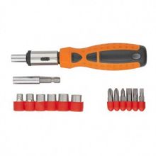 Отвертка реверсивная,биты,головки торцевые 14шт