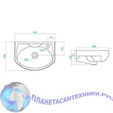 Умывальник Santek Азов 40