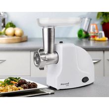 Мясорубка Maxwell MW-1263(W),  За считанные минуты превратить мясо в однородный фарш!