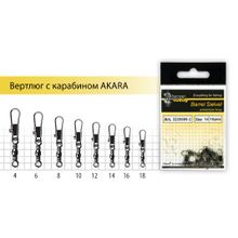 Вертлюг с застежкой Akara Barrel Swivel with Interlock Snap 21002