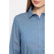 Y@mmyMammy Рубашка джинсовая голубая в мелкий горошек 276.2.4
