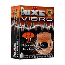 Luxe Эрекционное виброкольцо Luxe VIBRO  Африканский Эль Дьябло (оранжевый)